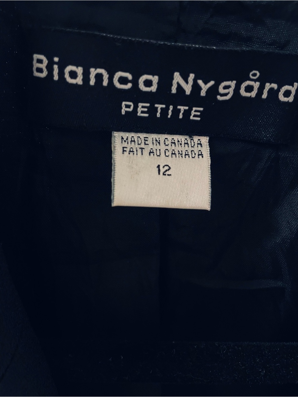 Bianca Nygard Black Blazer with White Stitch Detail - Picture 3 of 7